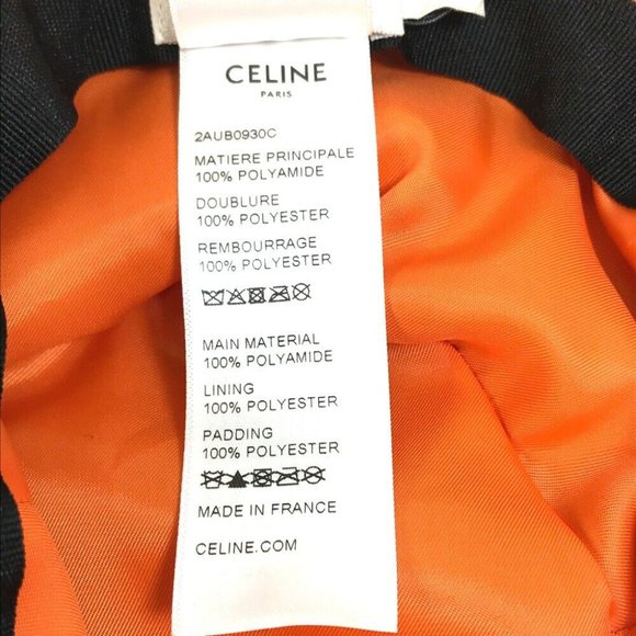 CELINE logo Quilted hat Black Nylon main image 8